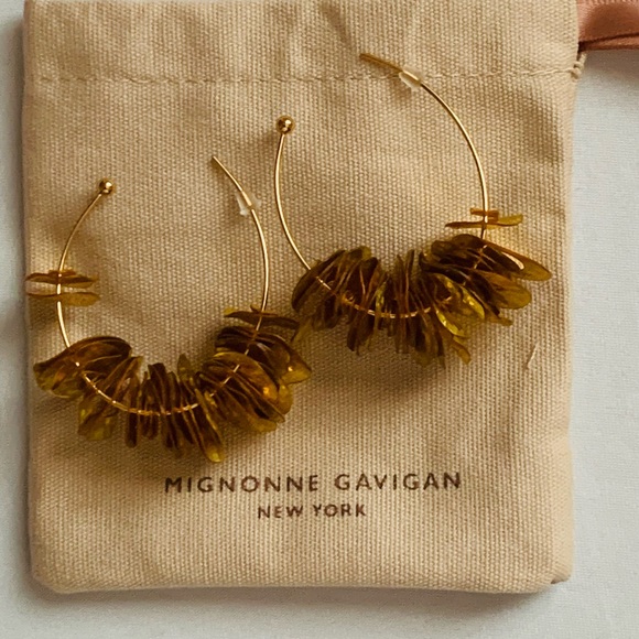 Brand New Mignonne Gavigan Lolita Sequin Hoop Earrings - Picture 4 of 6